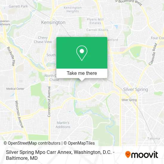 Silver Spring Mpo Carr Annex map