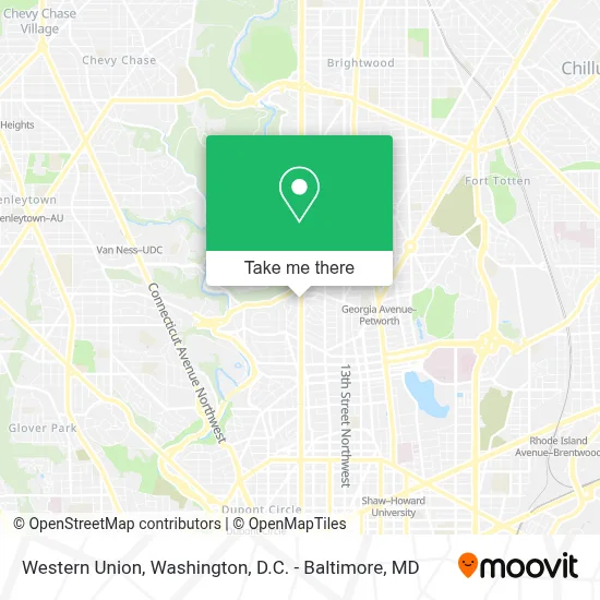 Western Union map