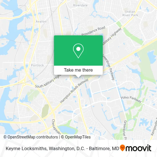 Keyme Locksmiths map