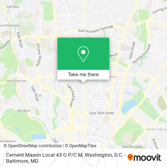 Cement Mason Local 43 O P/C M map