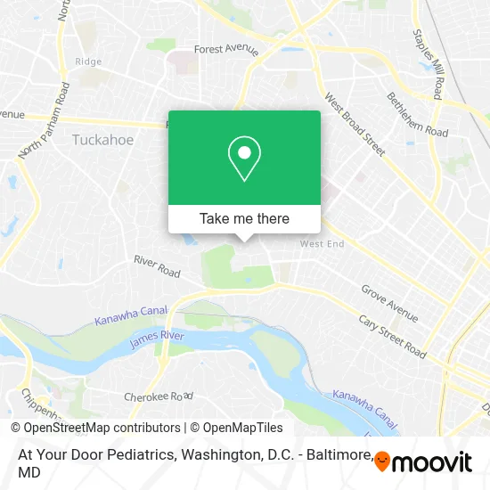 At Your Door Pediatrics map