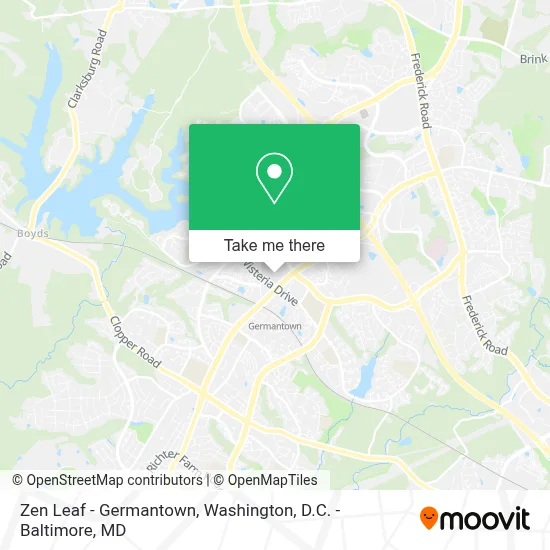 Zen Leaf - Germantown map