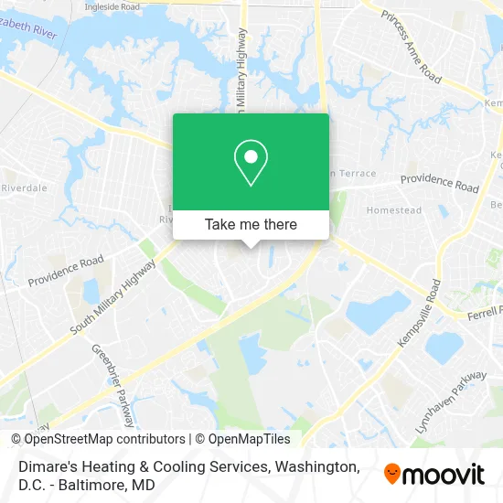 Dimare's Heating & Cooling Services map