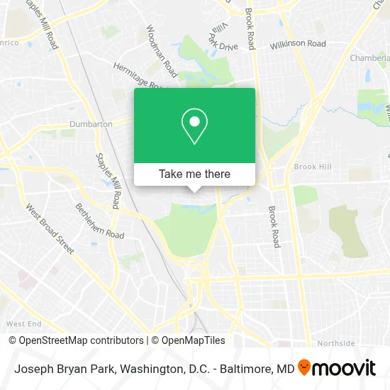 Joseph Bryan Park map
