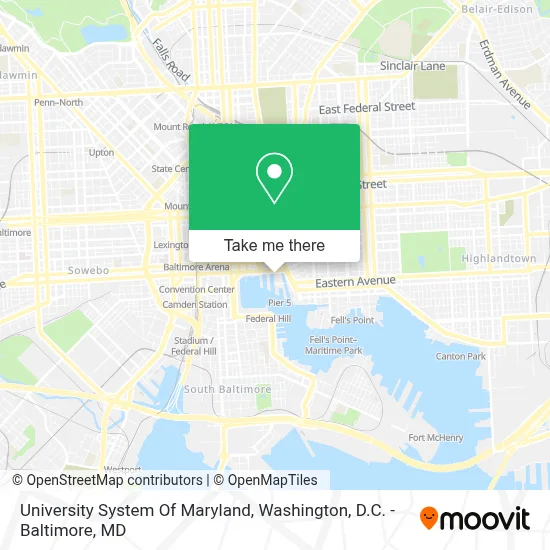 University System Of Maryland map