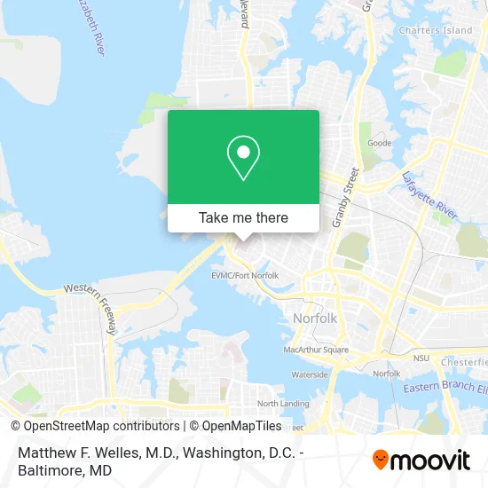 Matthew F. Welles, M.D. map