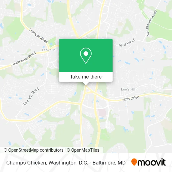 Champs Chicken map