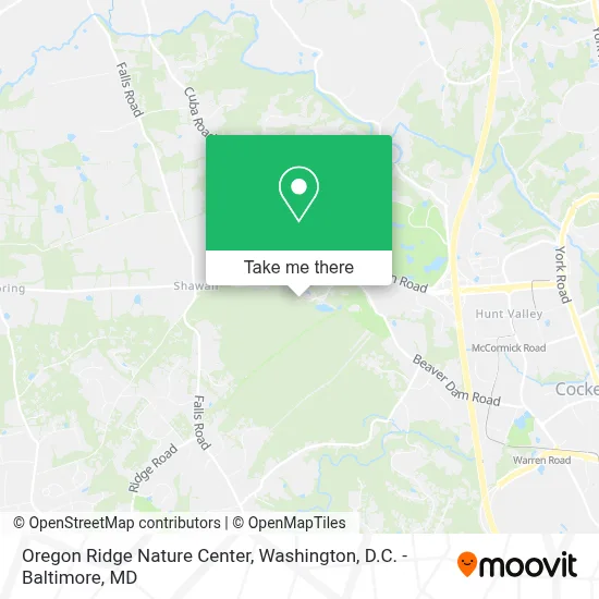 Oregon Ridge Nature Center map