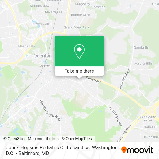 Johns Hopkins Pediatric Orthopaedics map