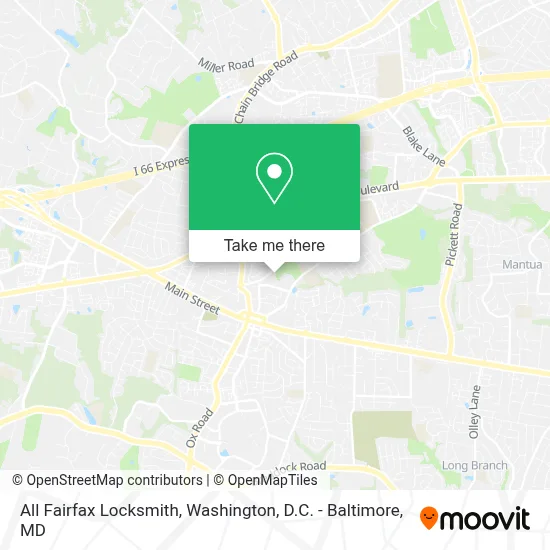 All Fairfax Locksmith map