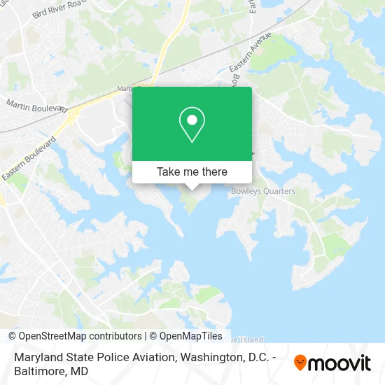 Maryland State Police Aviation map