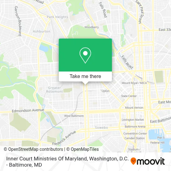 Inner Court Ministries Of Maryland map
