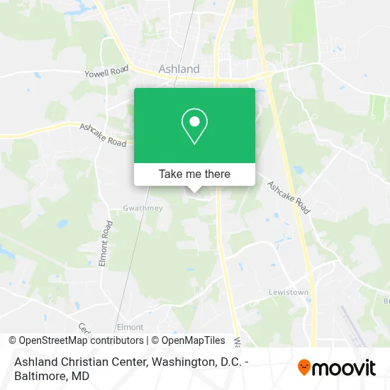 Ashland Christian Center map