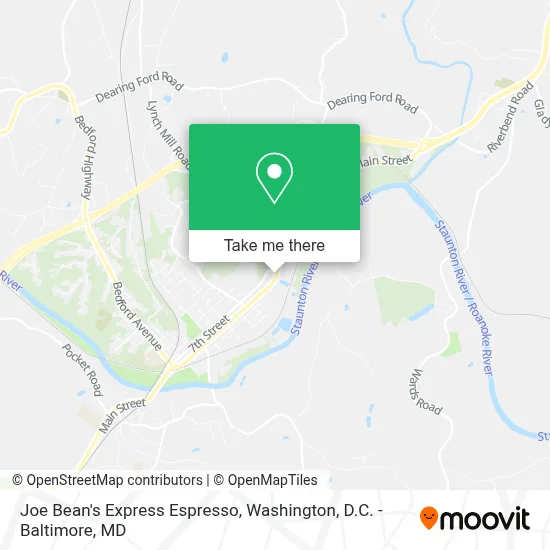 Joe Bean's Express Espresso map
