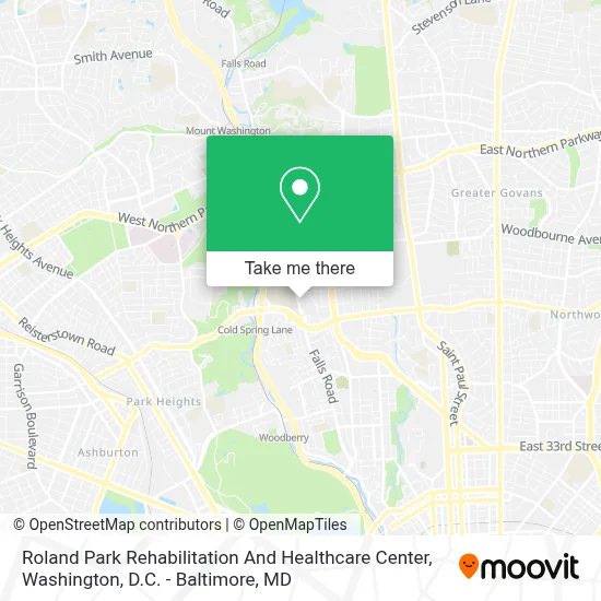Roland Park Rehabilitation And Healthcare Center map