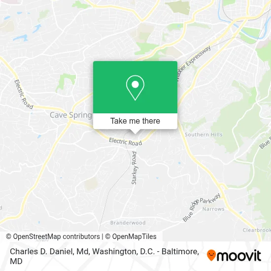 Charles D. Daniel, Md map
