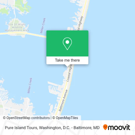 Pure Island Tours map