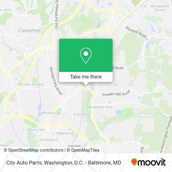 City Auto Parts map