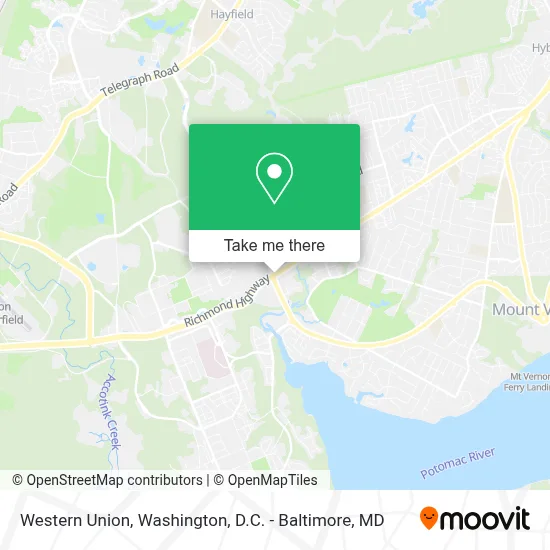 Western Union map
