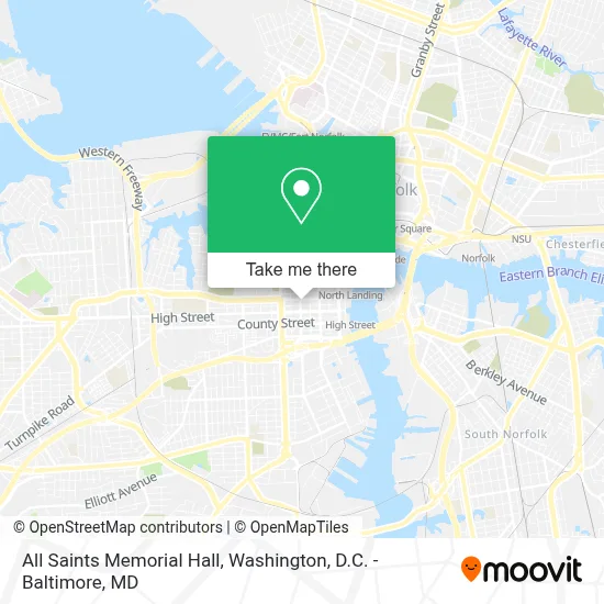 All Saints Memorial Hall map