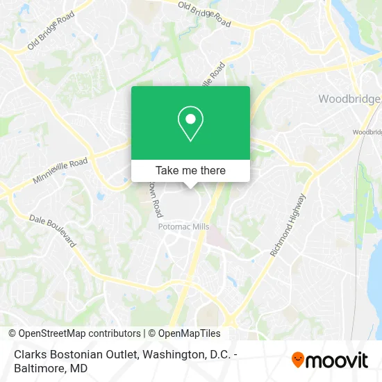 Clarks Bostonian Outlet map