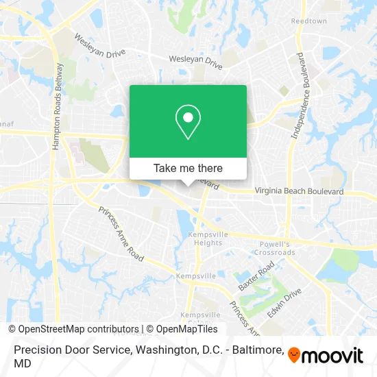 Precision Door Service map