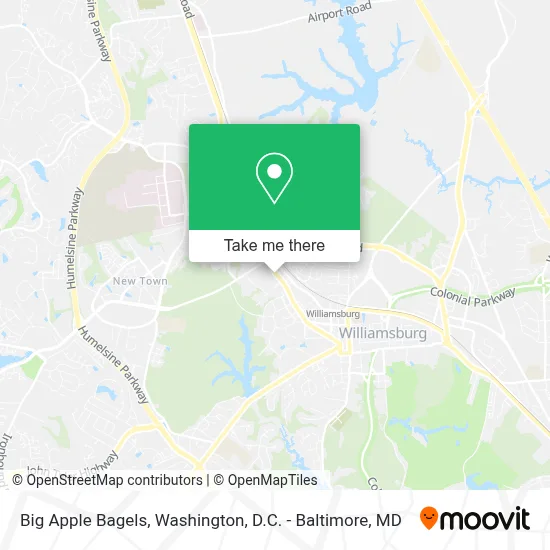 Big Apple Bagels map