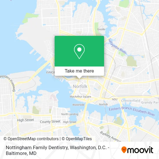 Nottingham Family Dentistry map