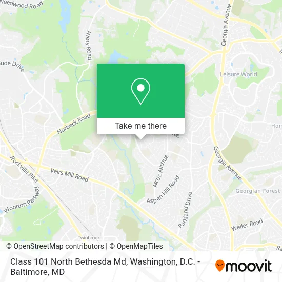 Class 101 North Bethesda Md map