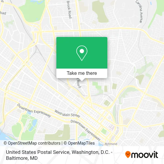 United States Postal Service map