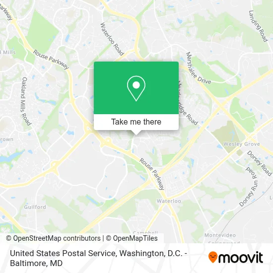 United States Postal Service map