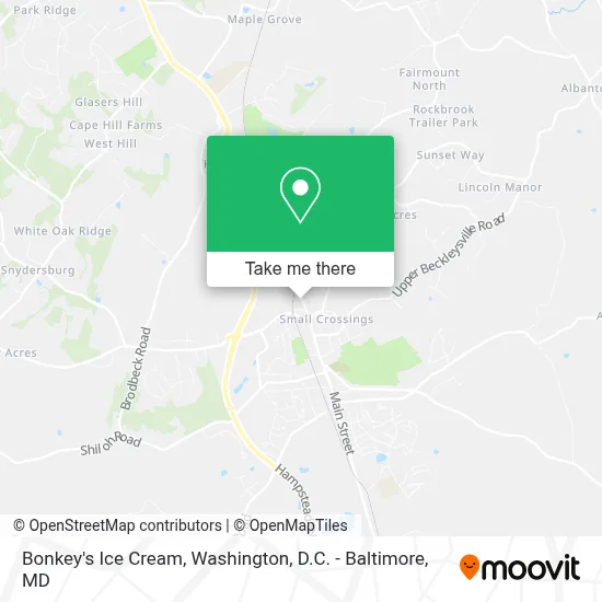 Bonkey's Ice Cream map