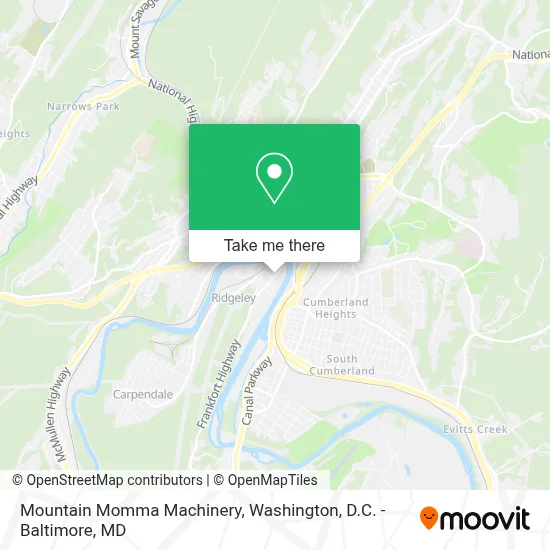 Mountain Momma Machinery map