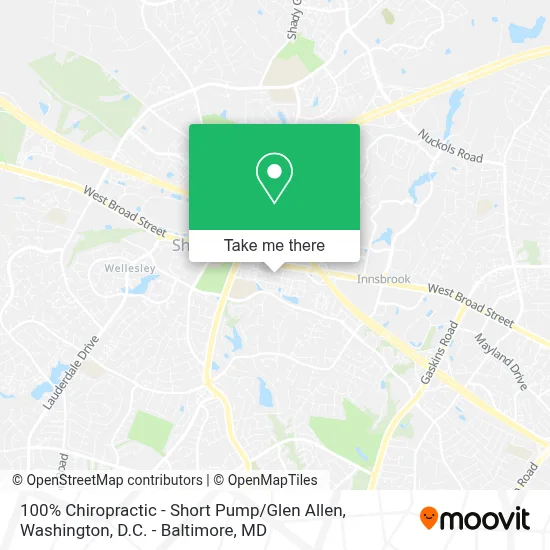 100% Chiropractic - Short Pump / Glen Allen map