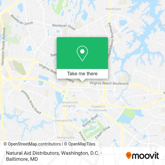 Natural Aid Distributors map