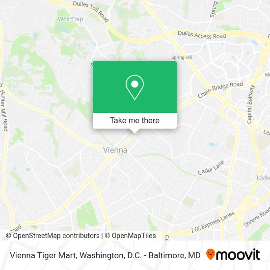 Vienna Tiger Mart map