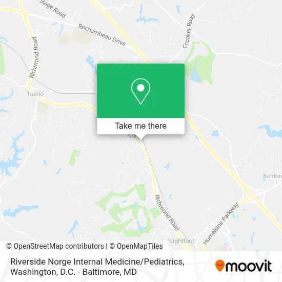 Riverside Norge Internal Medicine / Pediatrics map
