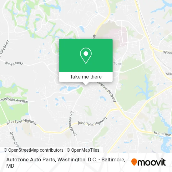 Autozone Auto Parts map