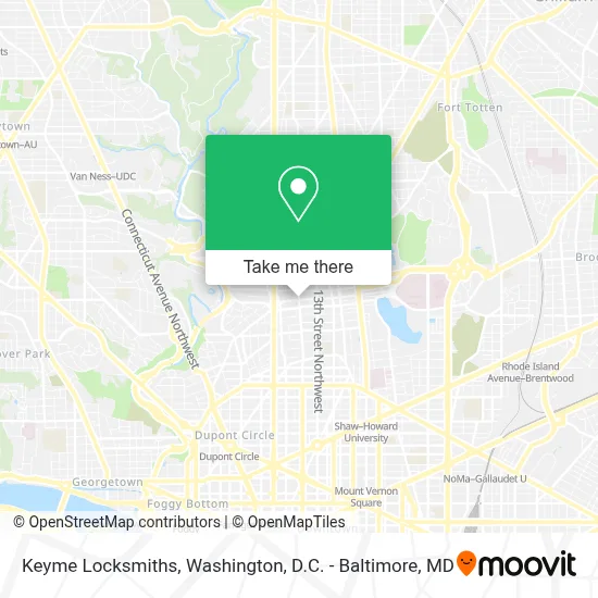 Keyme Locksmiths map