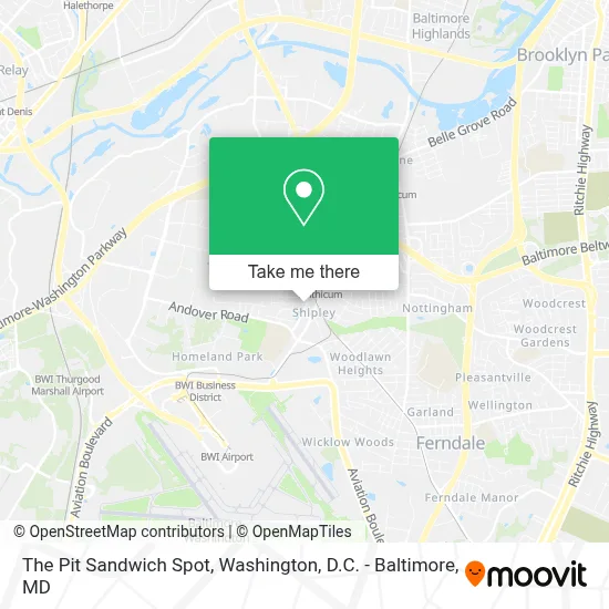 The Pit Sandwich Spot map