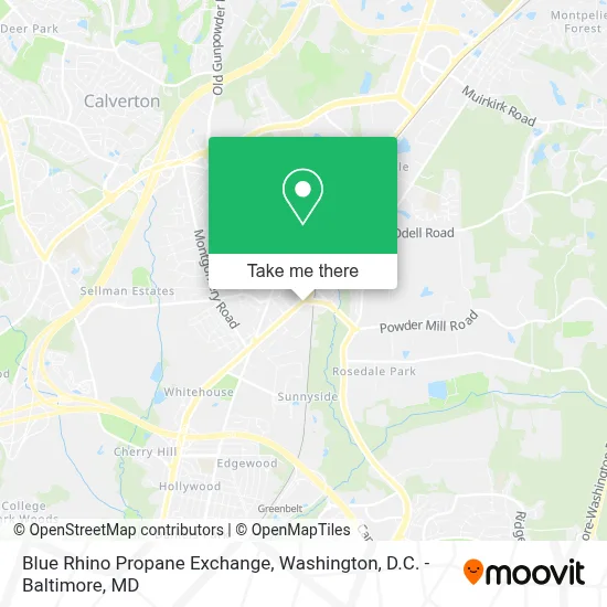 Blue Rhino Propane Exchange map