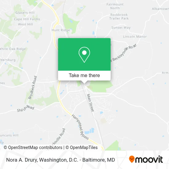 Nora A. Drury map