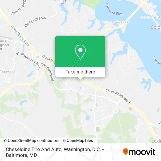 Cheseldine Tire And Auto map