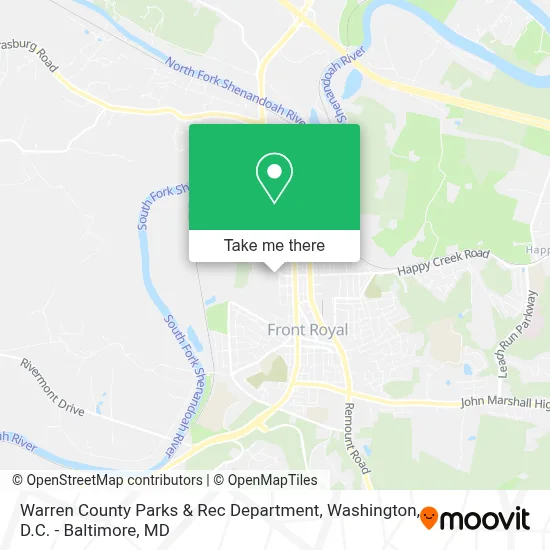Warren County Parks & Rec Department map