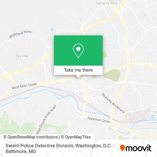 Salem Police Detective Division map