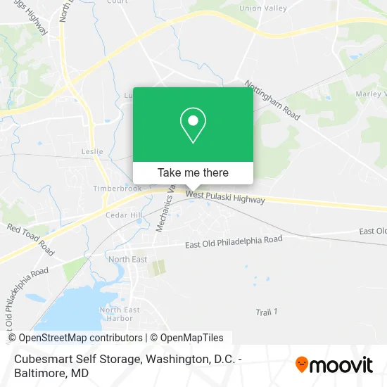 Cubesmart Self Storage map
