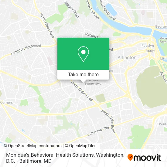 Monique's Behavioral Health Solutions map