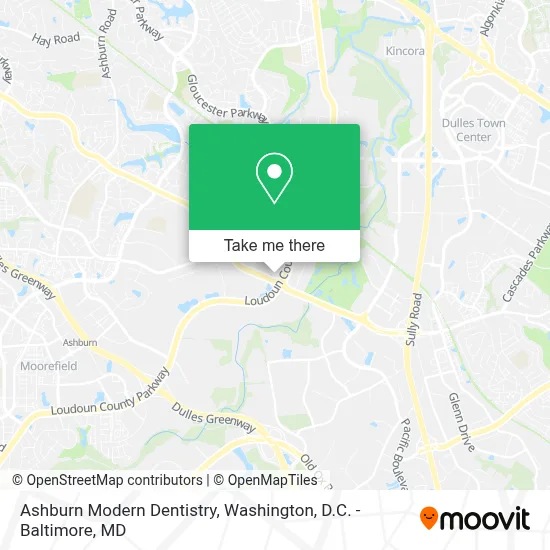 Ashburn Modern Dentistry map
