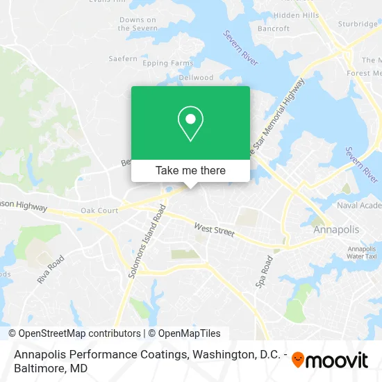 Annapolis Performance Coatings map