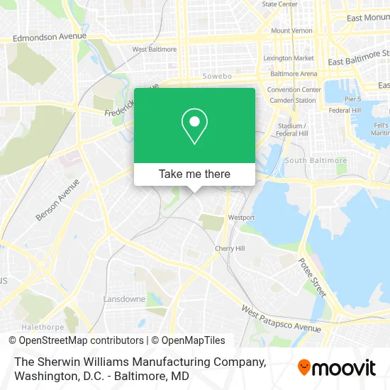 The Sherwin Williams Manufacturing Company map